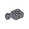 Technic, Brick Modified 2 x 2 with Pin Holes and Rotation Joint Ball Half (Vertical Side)