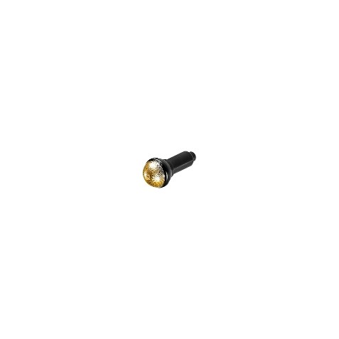 Minifigure, Utensil Microphone with Metallic Gold Top Half Screen Pattern