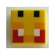 Tile 1 x 1 with Groove with Angry Bee Eyes Minecraft Pixelated Pattern