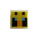 Tile 1 x 1 with Groove with Passive Bee Eyes Minecraft Pixelated Pattern