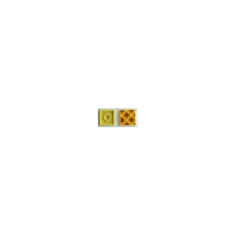 Tile 2 x 2 with Groove with Honeycomb Minecraft Pixelated Pattern