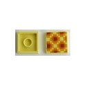 Tile 2 x 2 with Groove with Honeycomb Minecraft Pixelated Pattern