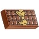 Tile 1 x 2 with Groove with Candy Bar Chocolate Blocks and Gold Bow Pattern