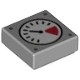 Tile 1 x 1 with Groove with White and Red Gauge, Black Thin Needle, 4 Dark Bluish Gray Dots Pattern