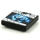 Tile 2 x 2 with Groove with BeatBit Album Cover - Guitarist X-Ray Pattern