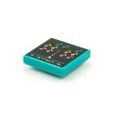 Tile 2 x 2 with Groove with BeatBit Album Cover - Music Notes in Space Invaders-Style Pattern