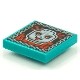 Tile 2 x 2 with Groove with BeatBit Album Cover - Skull with Red Eyes and Tongue Pattern