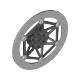 Technic, Steering Brake Disk 8 x 8 with Black Center Pattern