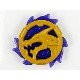 Ring 3 x 3 with Dragon Head with Molded Trans-Purple Flames Pattern (Ninjago Storm Amulet)