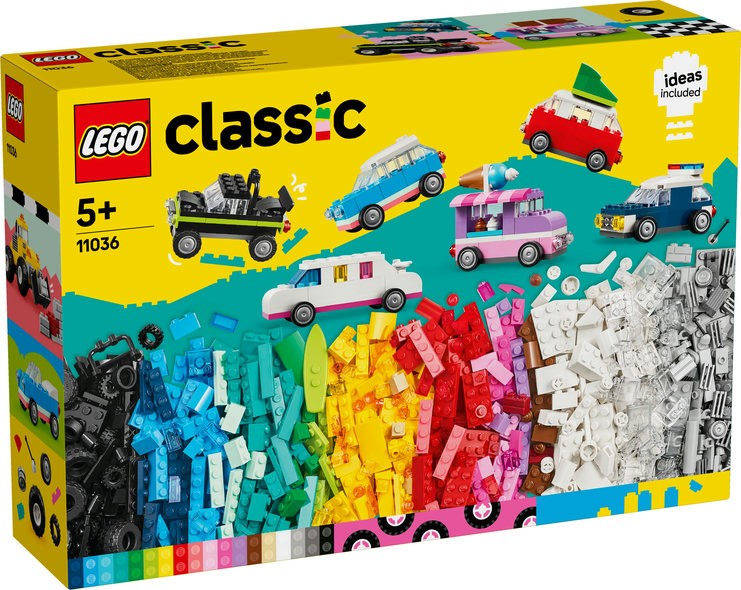 Set de Construcción Caja de Ladrillos Creativos Mediana y Coches LEGO  Classic