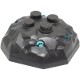 Rock 4 x 4 Octagonal Boulder, Top with Molded Trans-Light Blue Crystals Pattern