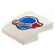 Slope, Curved 2 x 2 x 2/3 with Blue and Red Classic Space Logo Pattern