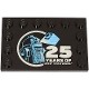 Tile, Modified 4 x 6 with Studs on Edges with Bright Light Blue and Medium Blue R2-D2 Minifigure and Silver "25 YEARS OF...