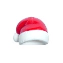 Minifigure, Headgear Cap, Santa with Molded Red Top Pattern